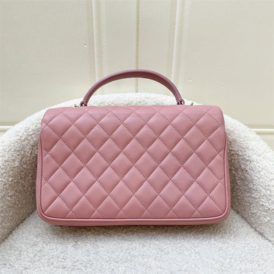 Chanel Citizen Chic Top Handle Small Flap in Pink Lambskin LGHW