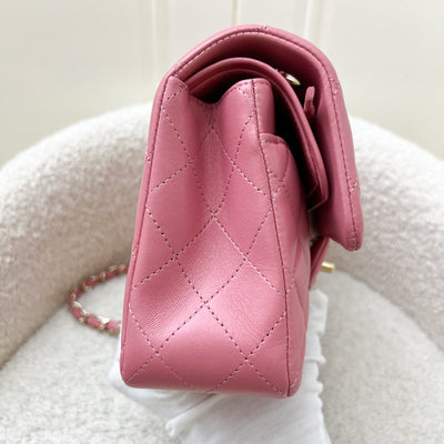 Chanel Small Classic Flap CF in 21A Light Pink Lambskin and LGHW