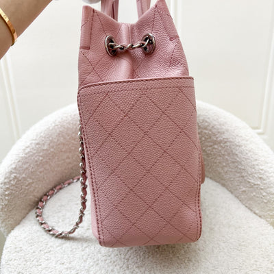 Chanel CC Pocket Tote with Charm in Sakura Pink Caviar and SHW