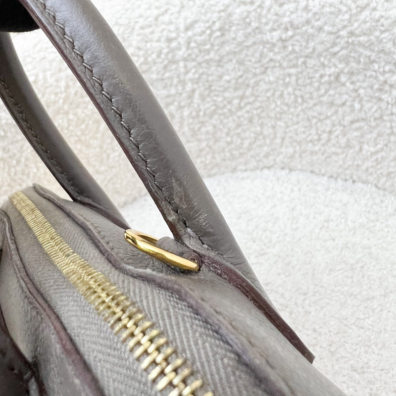 Hermes Bolide 1923 Mini in Gris Etain Evercolor Leather and GHW