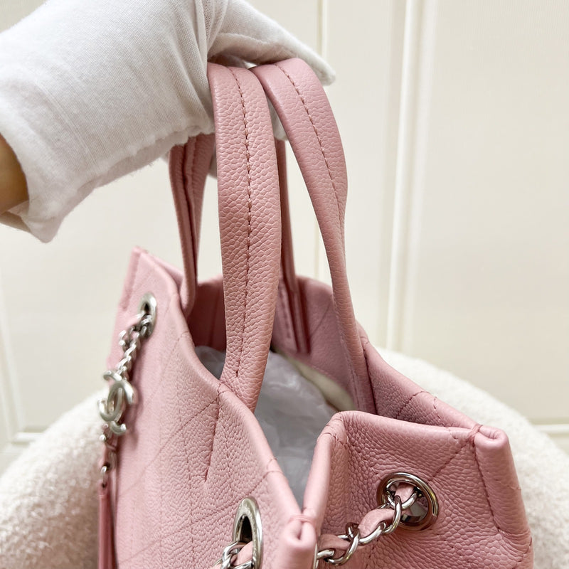 Chanel CC Pocket Tote with Charm in Sakura Pink Caviar and SHW