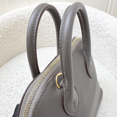 Hermes Bolide 1923 Mini in Gris Etain Evercolor Leather and GHW