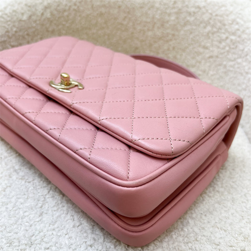 Chanel Citizen Chic Top Handle Small Flap in Pink Lambskin LGHW