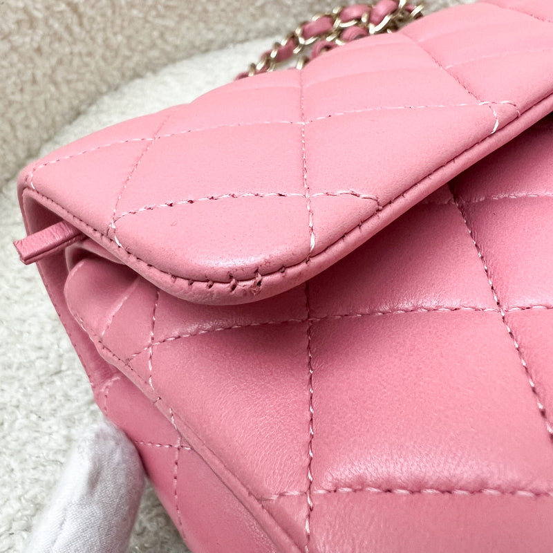 Chanel Small Classic Flap CF in 21A Light Pink Lambskin and LGHW