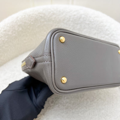Hermes Bolide 1923 Mini in Gris Etain Evercolor Leather and GHW