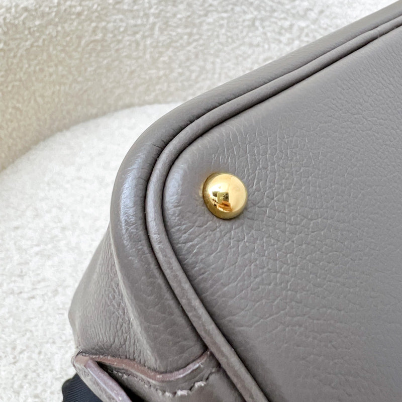 Hermes Bolide 1923 Mini in Gris Etain Evercolor Leather and GHW