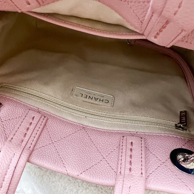 Chanel CC Pocket Tote with Charm in Sakura Pink Caviar and SHW