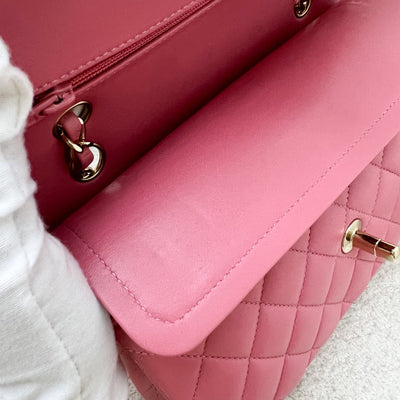 Chanel Small Classic Flap CF in 21A Light Pink Lambskin and LGHW