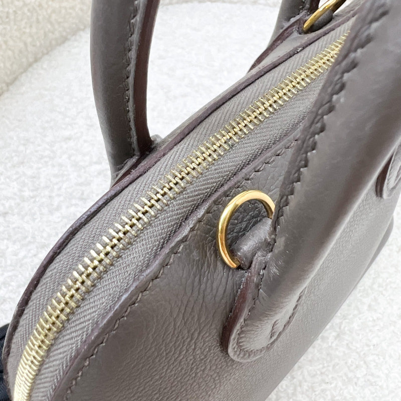 Hermes Bolide 1923 Mini in Gris Etain Evercolor Leather and GHW