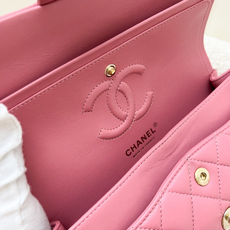 Chanel Small Classic Flap CF in 21A Light Pink Lambskin and LGHW