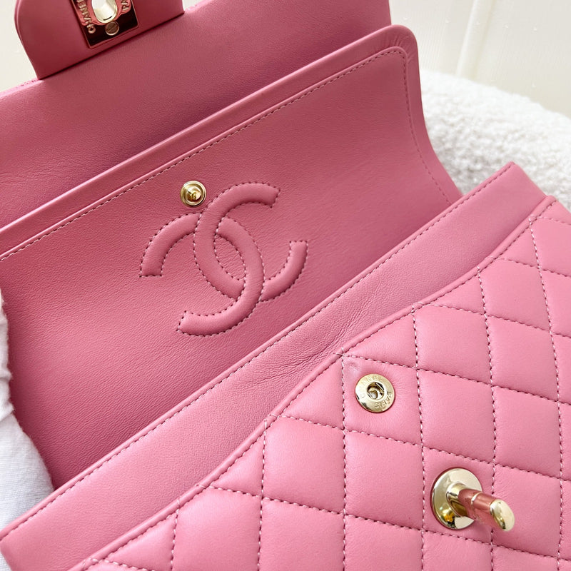 Chanel Small Classic Flap CF in 21A Light Pink Lambskin and LGHW