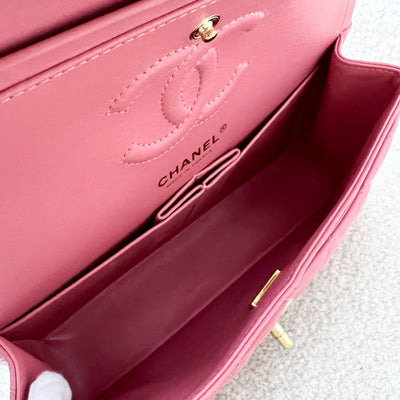 Chanel Small Classic Flap CF in 21A Light Pink Lambskin and LGHW