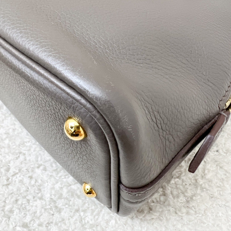 Hermes Bolide 1923 Mini in Gris Etain Evercolor Leather and GHW