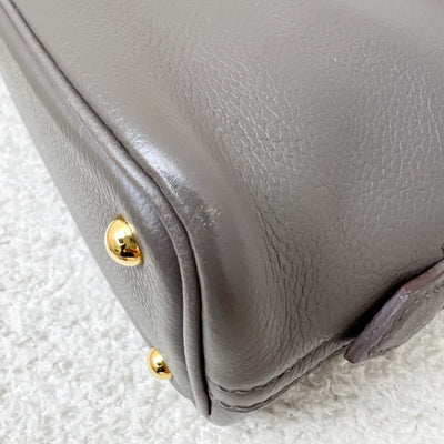 Hermes Bolide 1923 Mini in Gris Etain Evercolor Leather and GHW