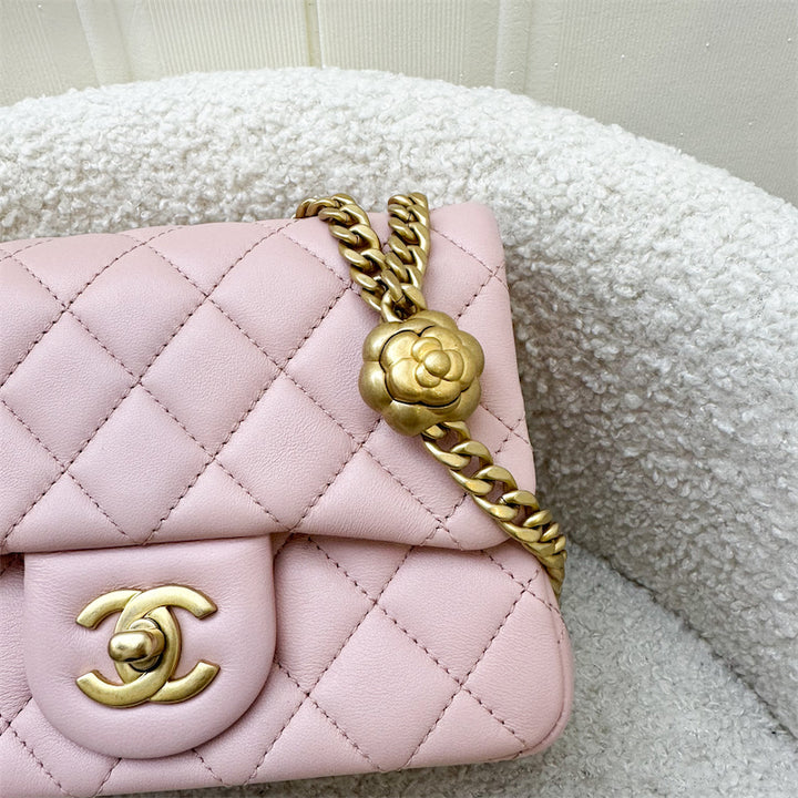 Chanel Camellia Crush Adjustable Chain Mini Square Flap in 23S