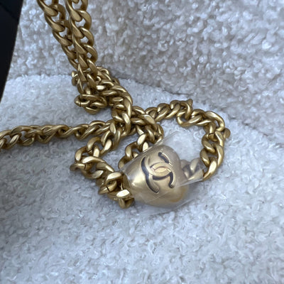 Chanel 24P Heart Adjustable Chain Waist Bag in Black Caviar and AGHW (Model: AP3761)