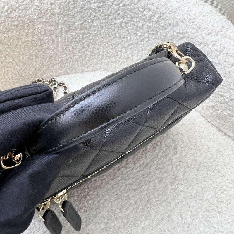 [BN - Local Set - July 2025] Chanel 25B Vanity / Clutch with Chain (LP Style Bag) in Black Caviar and LGHW (Model: AP4385)