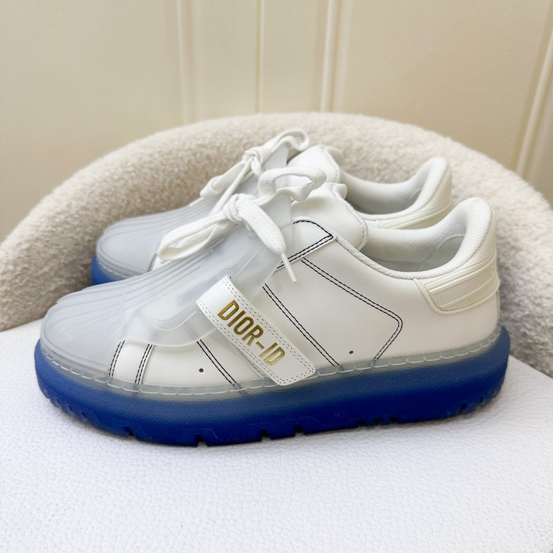 Dior Dior-ID Sneakers in White and Blue Sz 37