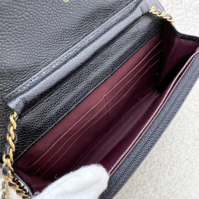 Chanel Classic Wallet on Chain WOC in Black Caviar and GHW