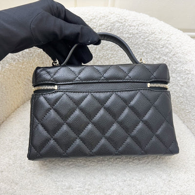 [BN - Local Set - July 2025] Chanel 25B Vanity / Clutch with Chain (LP Style Bag) in Black Caviar and LGHW (Model: AP4385)