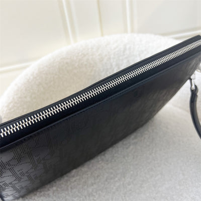 Dior Men's Clutch / Pouch in Black Dior Oblique Galaxy Leather and SHW