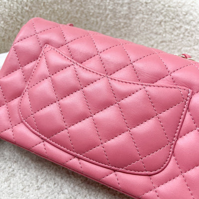 Chanel Mini Rectangle Classic Flap in 21A Pink Lambskin and LGHW