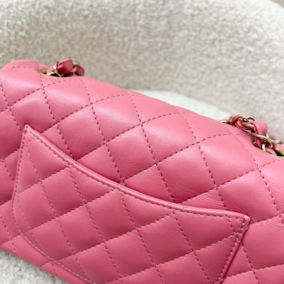 Chanel Mini Rectangle Classic Flap in 21A Pink Lambskin and LGHW