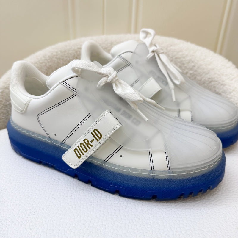 Dior Dior-ID Sneakers in White and Blue Sz 37