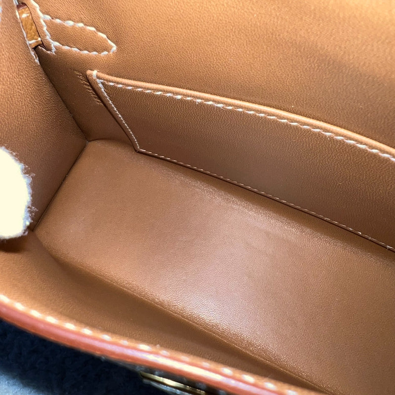 Hermes Mini Kelly Sellier 20 in Gold Epsom Leather and GHW