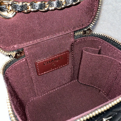 Chanel 20S Mini Cube Vanity in Black Caviar and LGHW