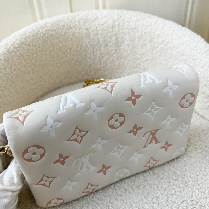 LV Pochette Coussin in Creme Puffy Lambskin and GHW