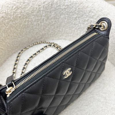 [BN - Local Set - July 2025] Chanel 25A Clutch with Chain in Black Caviar GHW (Model: AP4704)