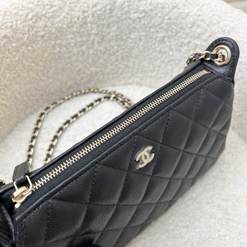 [BN - Local Set - July 2025] Chanel 25A Clutch with Chain in Black Caviar GHW (Model: AP4704)