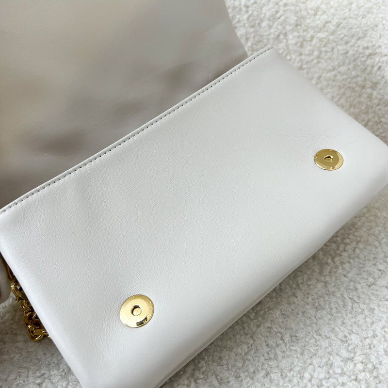 LV Pochette Coussin in Creme Puffy Lambskin and GHW