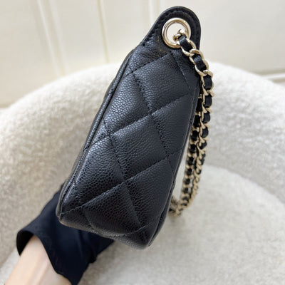 [BN - Local Set - July 2025] Chanel 25A Clutch with Chain in Black Caviar GHW (Model: AP4704)