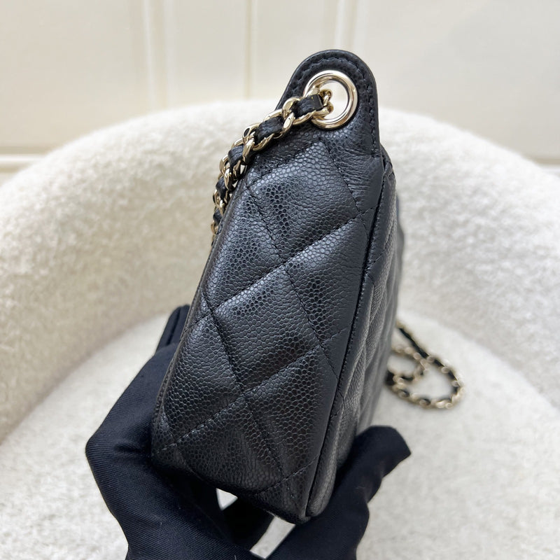 [BN - Local Set - July 2025] Chanel 25A Clutch with Chain in Black Caviar GHW (Model: AP4704)