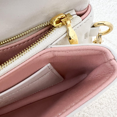 LV Pochette Coussin in Creme Puffy Lambskin and GHW