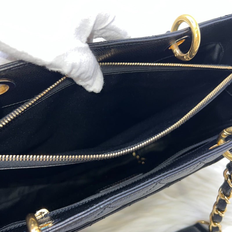 Chanel Grand Shopping Tote GST in Black Caviar and GHW