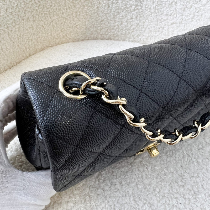 Chanel Classic Mini Rectangle Flap in 17B Black Caviar and LGHW