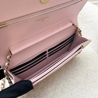 [BN - Local Set - Dec 2022] Chanel Classic Wallet on Chain WOC in 22B Pink Caviar LGHW (Model: AP0250)