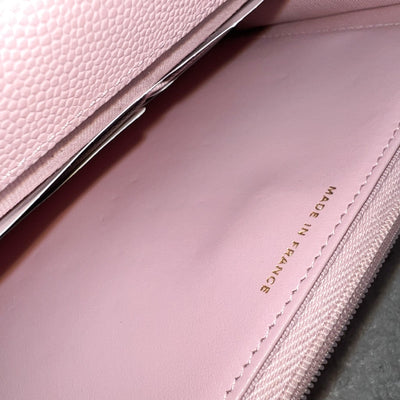 [BN - Local Set - Dec 2022] Chanel Classic Wallet on Chain WOC in 22B Pink Caviar LGHW (Model: AP0250)