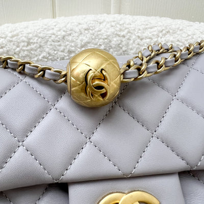 Chanel Pearl Crush Mini Rectangle Flap in 22B Grey Lambskin and AGHW