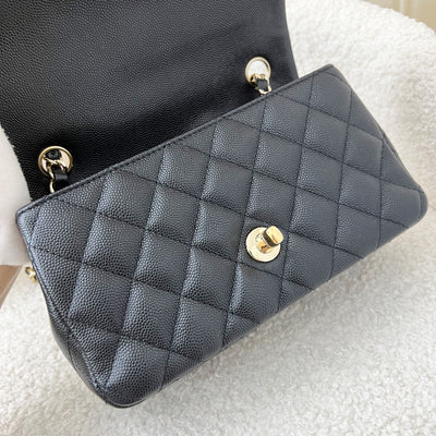 Chanel Classic Mini Rectangle Flap in 17B Black Caviar and LGHW