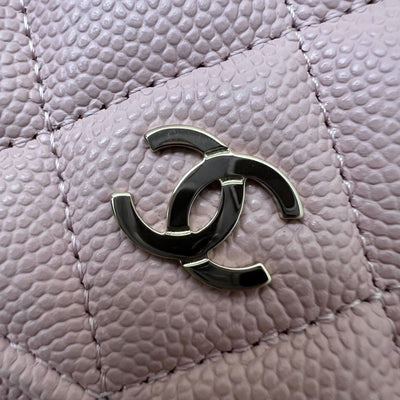 [BN - Local Set - Dec 2022] Chanel Classic Wallet on Chain WOC in 22B Pink Caviar LGHW (Model: AP0250)