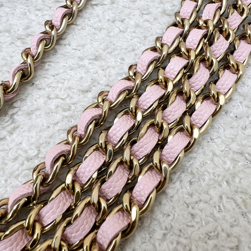 [BN - Local Set - Dec 2022] Chanel Classic Wallet on Chain WOC in 22B Pink Caviar LGHW (Model: AP0250)