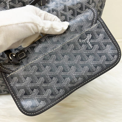 [Brand New] Goyard St Louis PM Tote in Grey Goyardine Canvas
