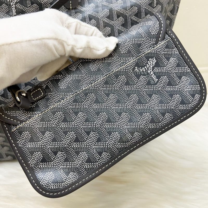 [Brand New] Goyard St Louis PM Tote in Grey Goyardine Canvas