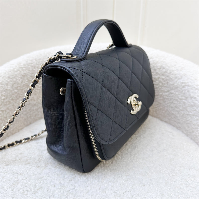 Chanel Small Business Affinity Flap in Black Caviar and LGHW