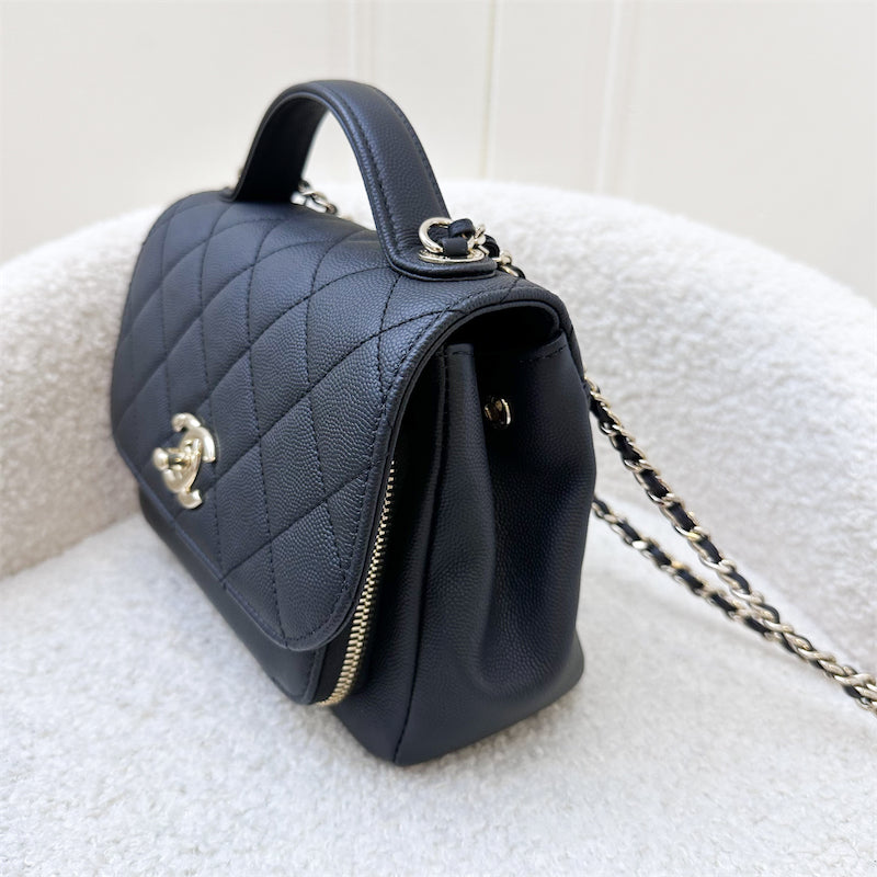 Chanel Small Business Affinity Flap in Black Caviar and LGHW