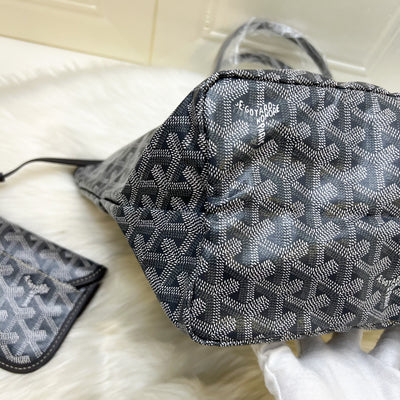 [Brand New] Goyard St Louis PM Tote in Grey Goyardine Canvas